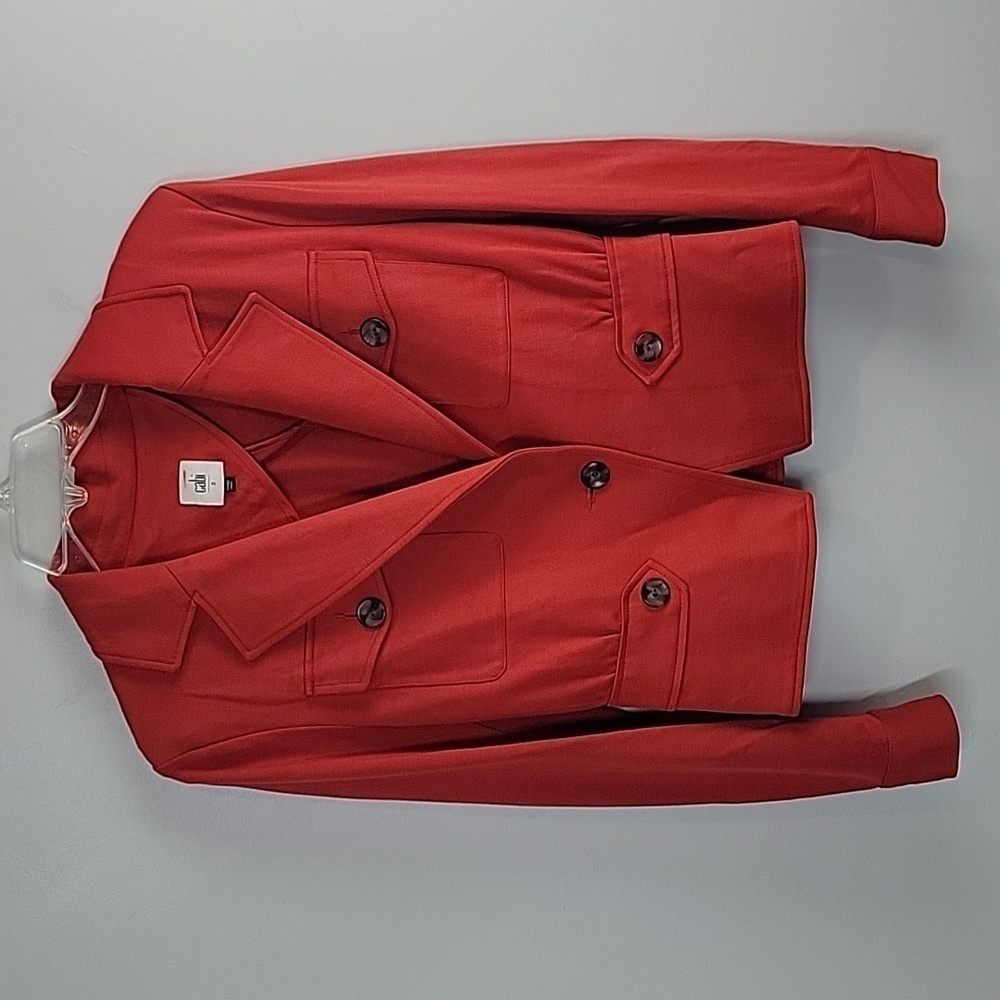 Cabi 3374 | Little Red Sweater Jacket Womens Size 2 One Button Collar